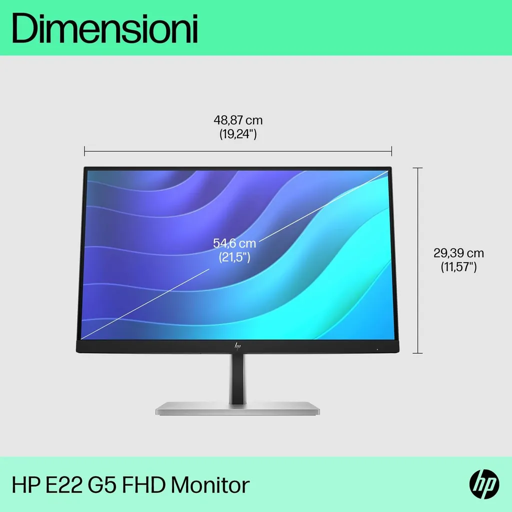HP E22 G5 FHD 21.5 1920X1080 3YWOFF - immagine 6