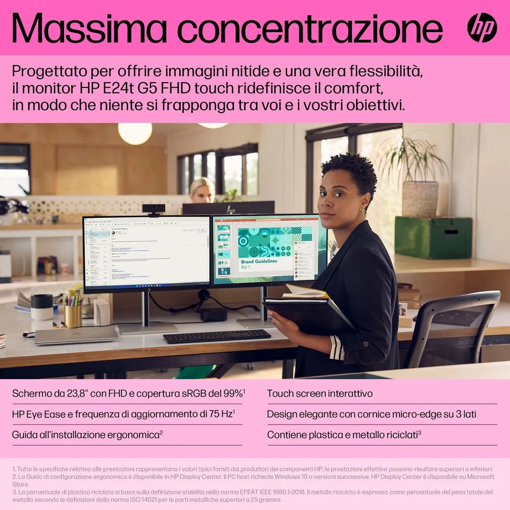 HP E24T G5 TOUCH FHD 23.8 1920X1080 3YW OFFSITE - immagine 18