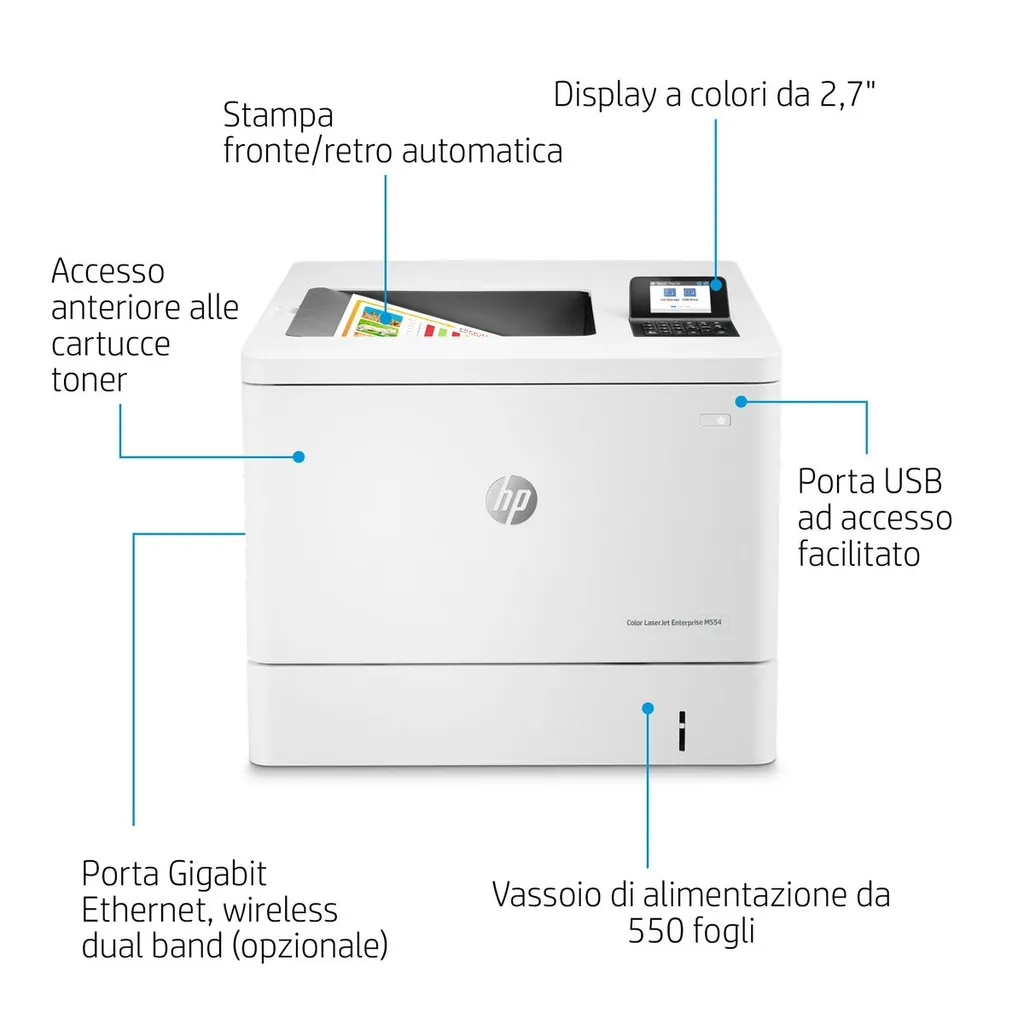 HP COLOR LASERJET ENTERPRISE M554DN PRINTER VALUE - immagine 24