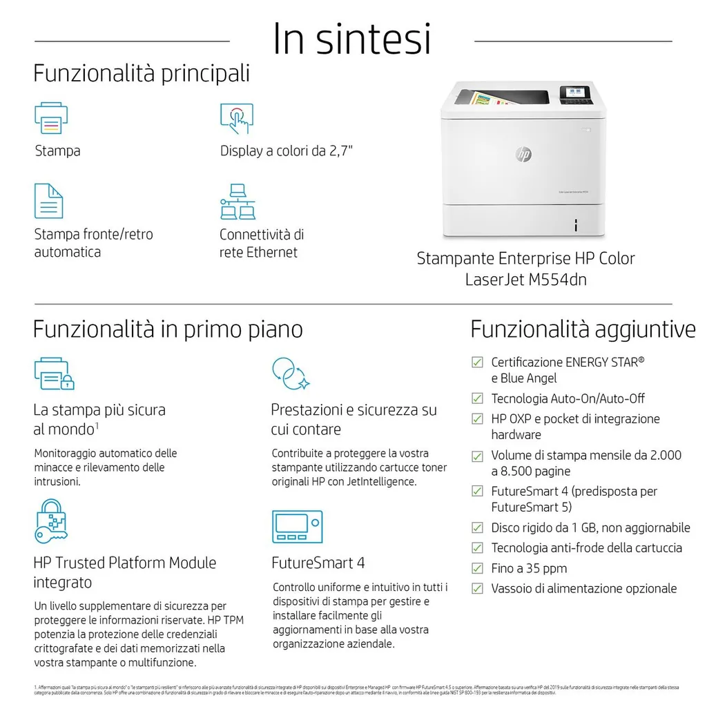 HP COLOR LASERJET ENTERPRISE M554DN PRINTER VALUE - immagine 31