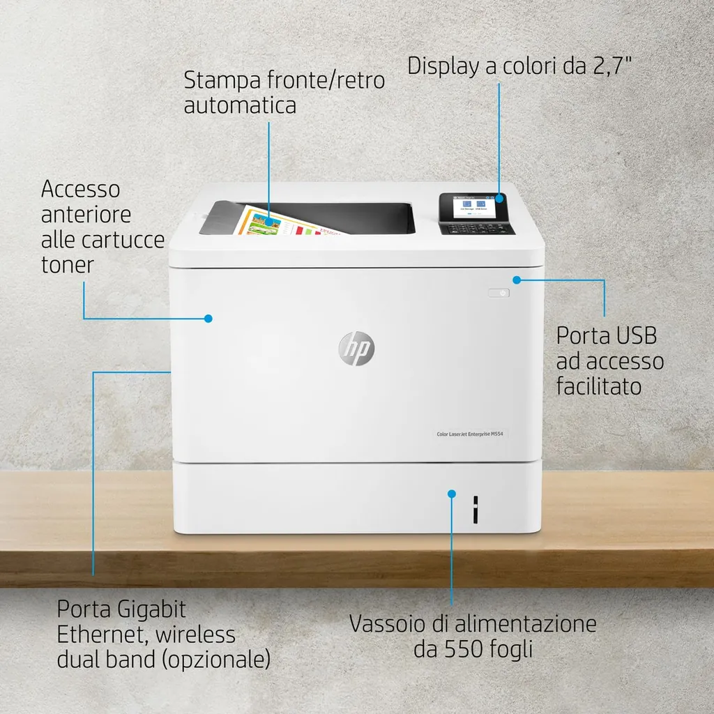 HP COLOR LASERJET ENTERPRISE M554DN PRINTER VALUE - immagine 47