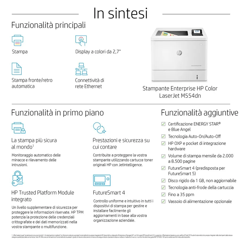 HP COLOR LASERJET ENTERPRISE M554DN PRINTER VALUE - immagine 57