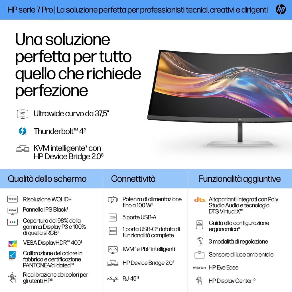 HP S7 PRO 738PU WQHD+ 38 3840X1600 3YWOFF - immagine 10