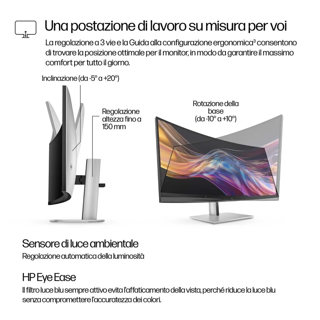 HP S7 PRO 738PU WQHD+ 38 3840X1600 3YWOFF - immagine 9