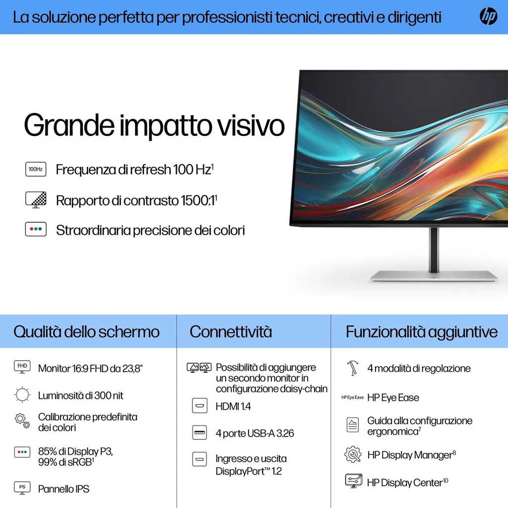 HP S7 PRO 724PF 23.8FHD 1920X1080 3YWOFF - immagine 13