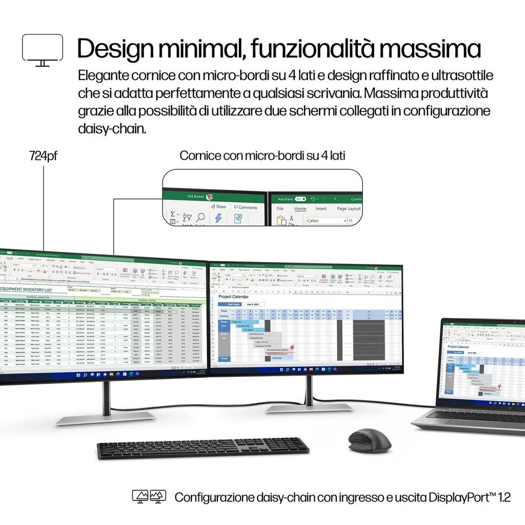 HP S7 PRO 724PF 23.8FHD 1920X1080 3YWOFF - immagine 15