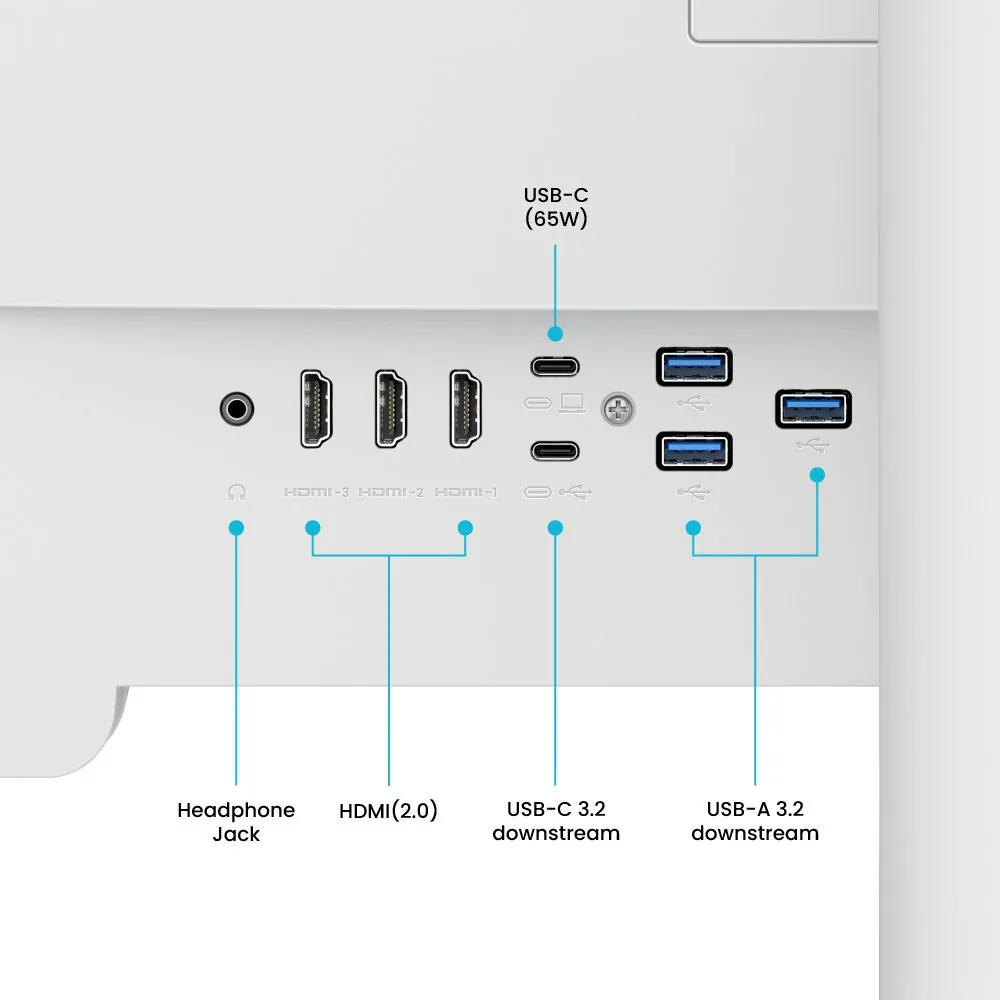 27 4K 95 P3 USB-C (65W), USB-HUB HAS LBL+ - immagine 6