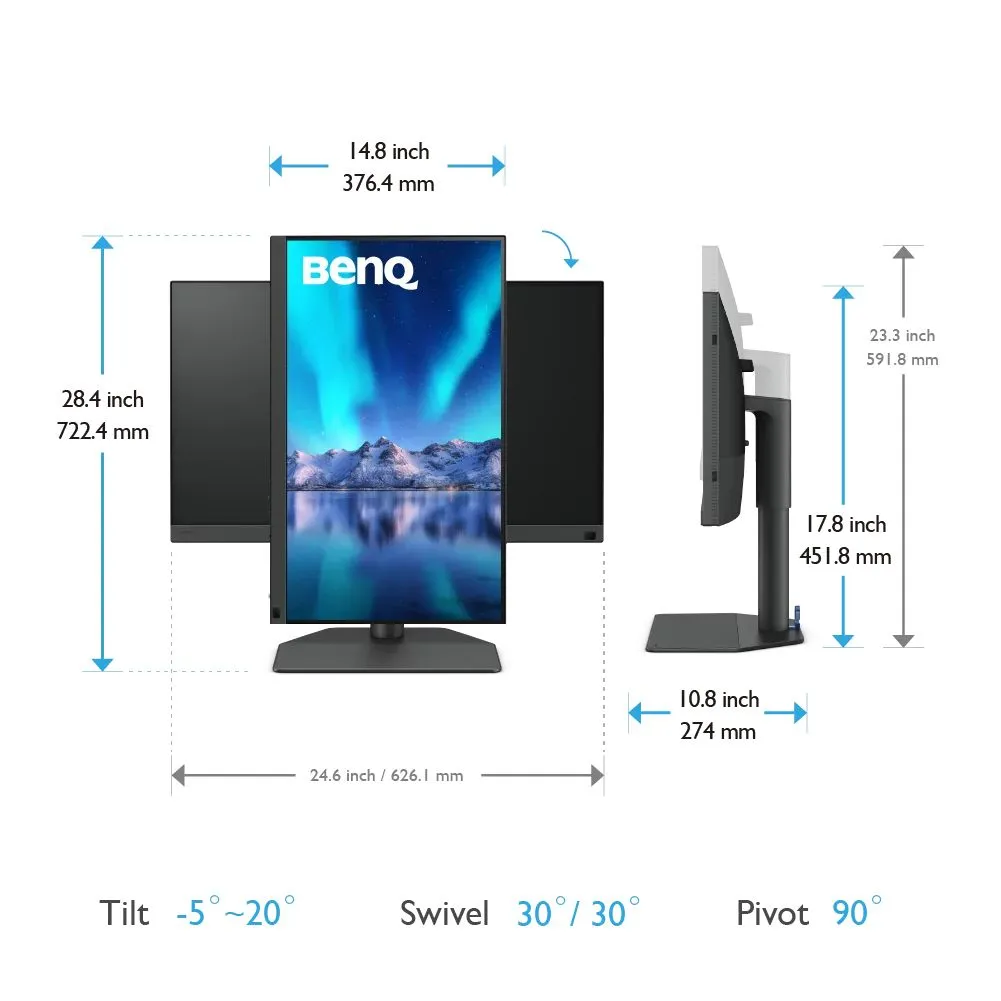27 W, 16:9, 2560X144 photoVue photographer monitor - immagine 5