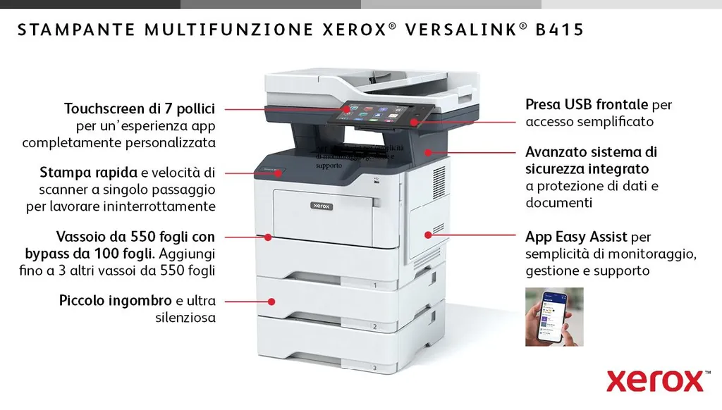 VERSALINK B415V_DN: 47PPM IN B/N, 4 IN 1, PS3, DU - immagine 22