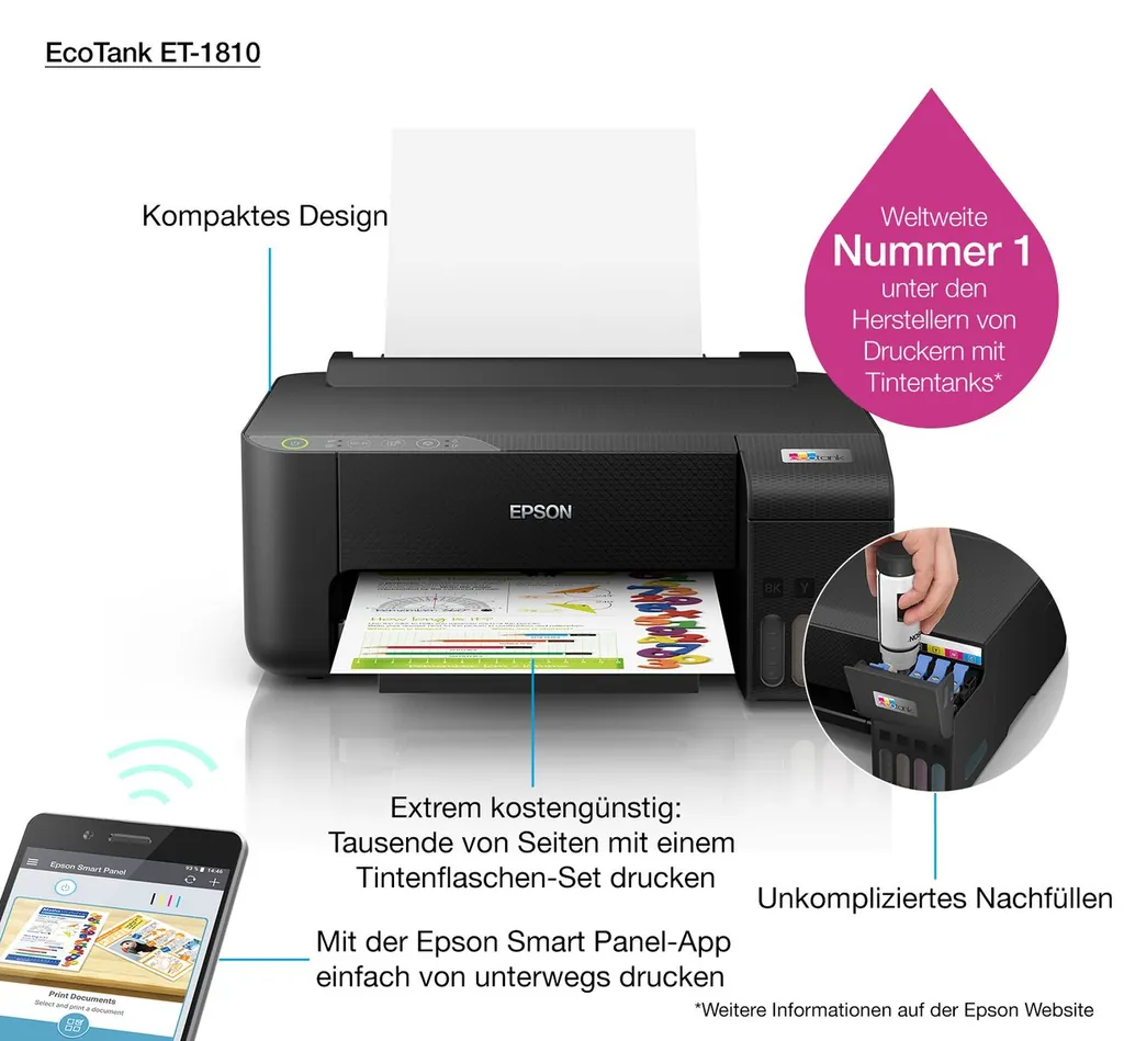 STAMPANTE INKJET - ET-1810 A4 - A COLORI - immagine 22