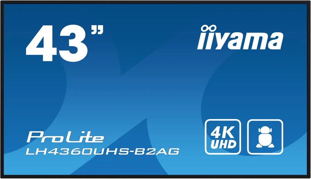 43 3840x2160 500cd/m² 3x HDMI, USB 2x 10W wifi