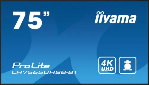 75  LCD UHD 800cd/m2 android wifi 24/7 hdmi dp