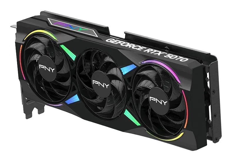 PNY GEFORCE RTX 5070 12GB ARGB OC TRIPLE FAN - immagine 4