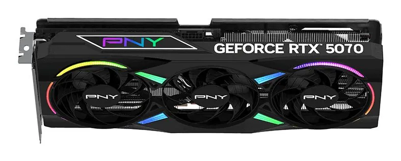 PNY GEFORCE RTX 5070 12GB ARGB OC TRIPLE FAN - immagine 5