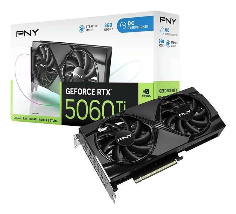 PNY GEFORCE RTX 5060TI 8GB OVERCLOCKED DUAL FAN - immagine 10