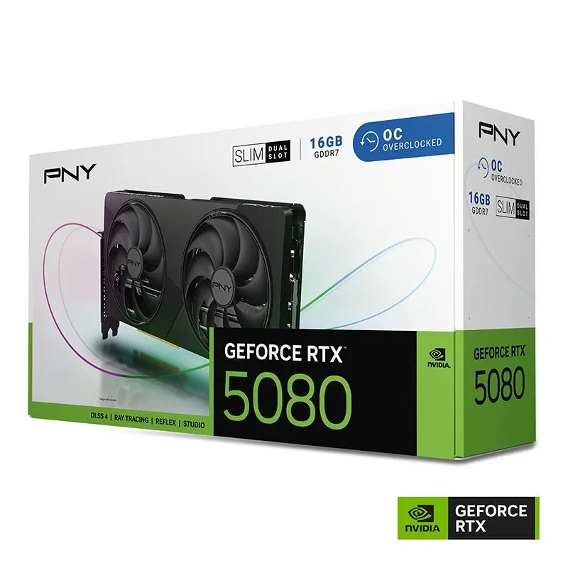 PNY GEFORCE RTX 5080 16GB OVERCLOCKED DLSS4 SLIM - immagine 10