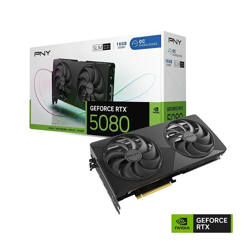 PNY GEFORCE RTX 5080 16GB OVERCLOCKED DLSS4 SLIM - immagine 9
