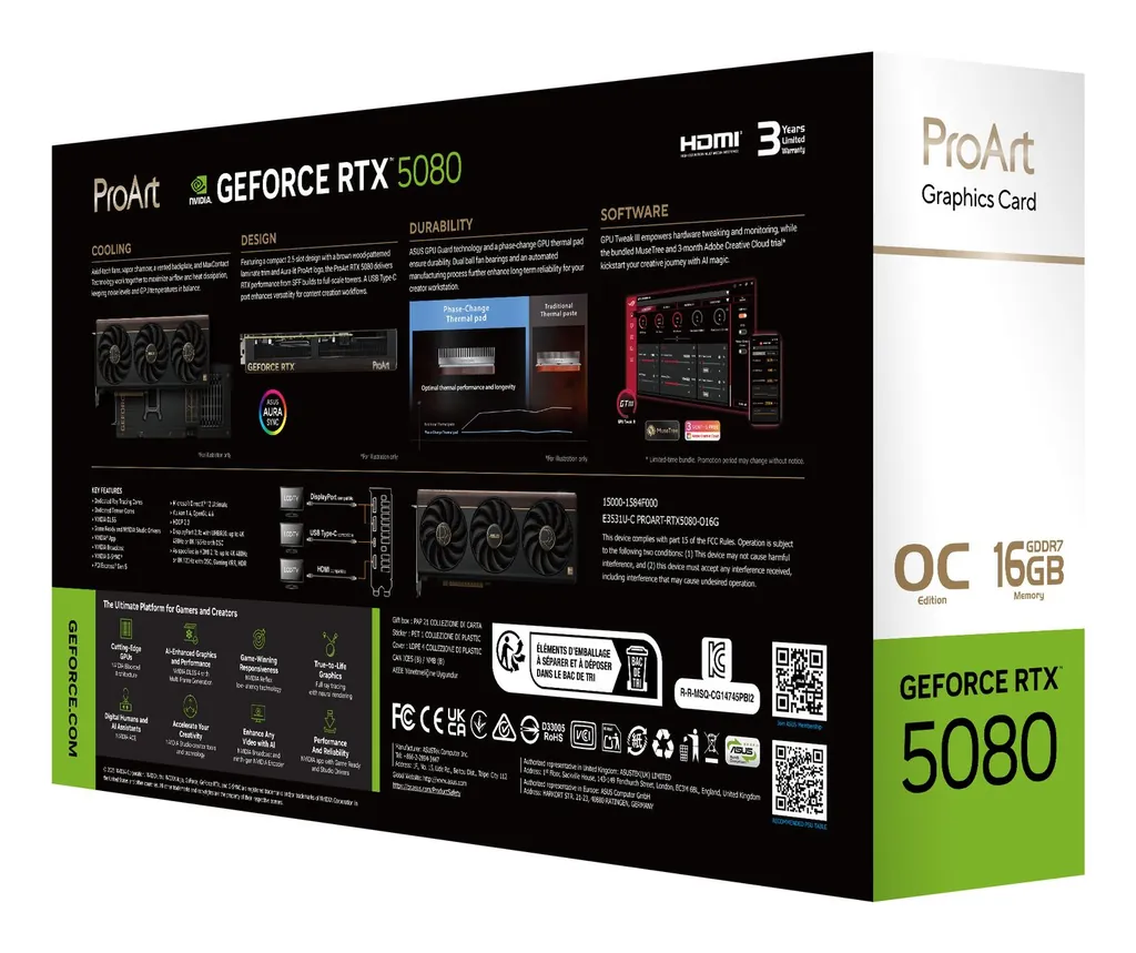 ASUS VGA PROART RTX5080 O16G - immagine 16