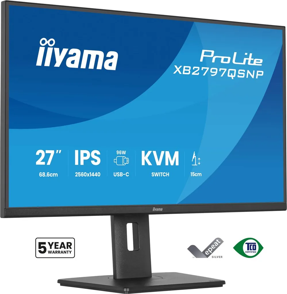 27 IPS-panel, 2560x1440 USB-C, KVM, HDMI DP