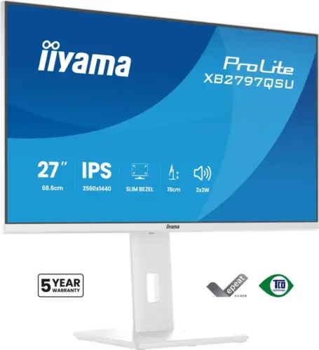 27 WHITE IPS 2560x1440 2xHDMI DP HUB USB MULTIMED