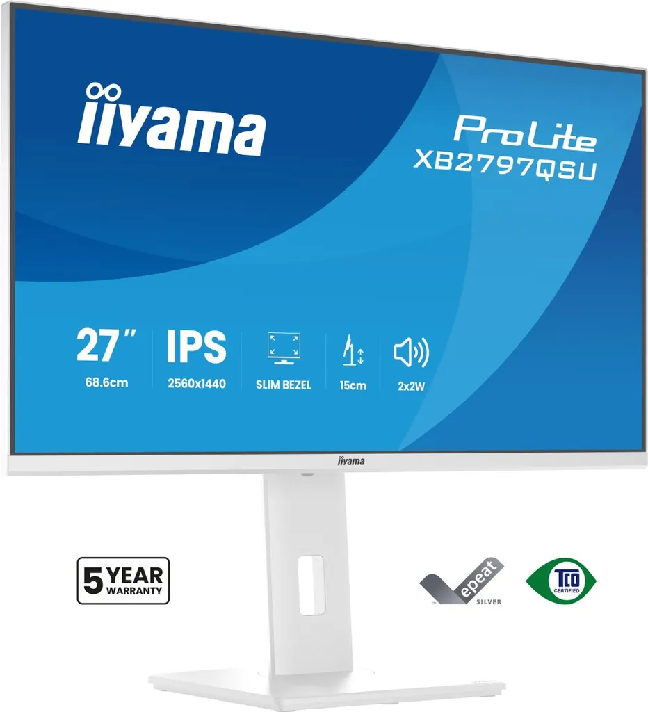 27 WHITE IPS 2560x1440 2xHDMI DP HUB USB MULTIMED