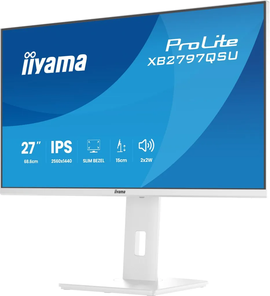 27 WHITE IPS 2560x1440 2xHDMI DP HUB USB MULTIMED - immagine 10