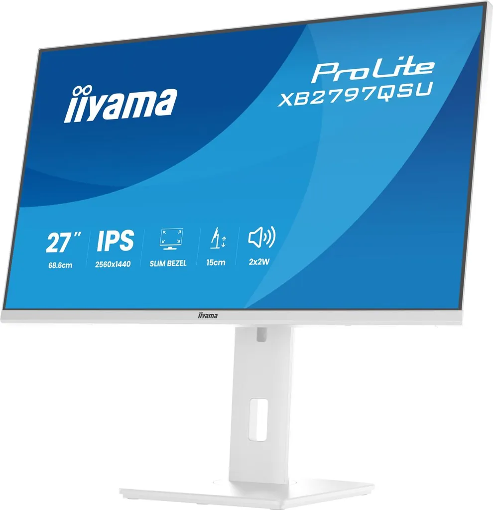 27 WHITE IPS 2560x1440 2xHDMI DP HUB USB MULTIMED - immagine 11
