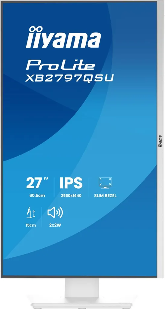 27 WHITE IPS 2560x1440 2xHDMI DP HUB USB MULTIMED - immagine 4
