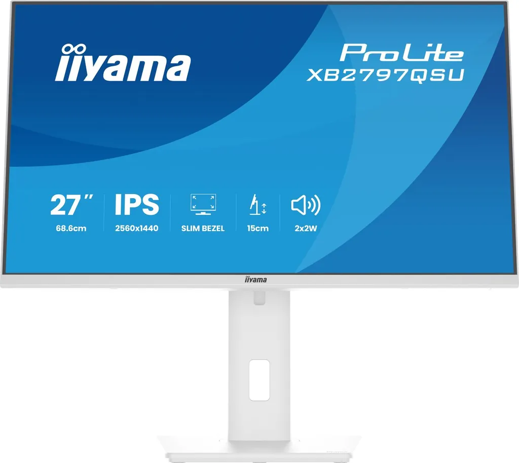 27 WHITE IPS 2560x1440 2xHDMI DP HUB USB MULTIMED - immagine 5