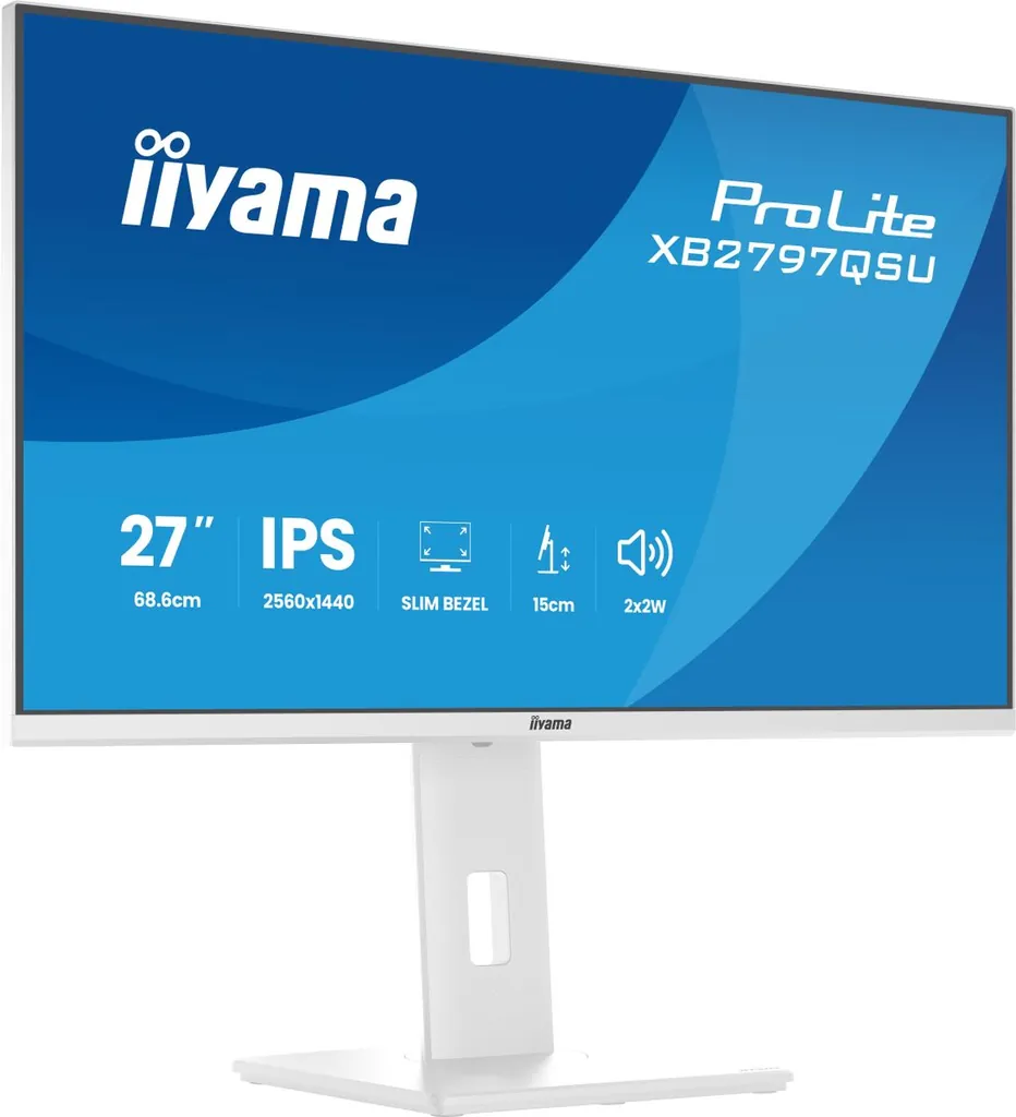 27 WHITE IPS 2560x1440 2xHDMI DP HUB USB MULTIMED - immagine 7