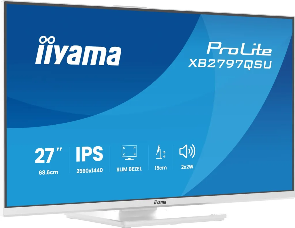 27 WHITE IPS 2560x1440 2xHDMI DP HUB USB MULTIMED - immagine 9